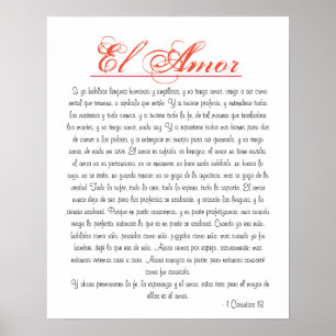 El Amor 1 Corintios 13 Poster