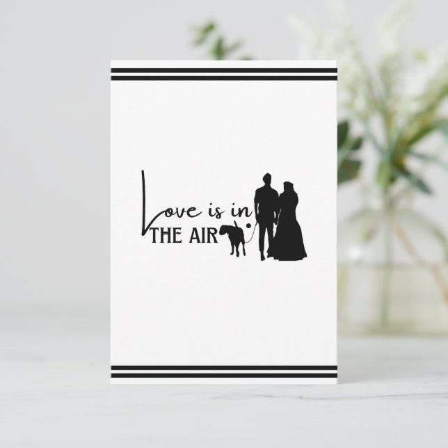 El amor de pareja de perros está en el aire (Debout devant)