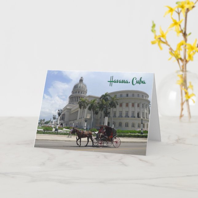 El Capitolio, La Havane, Cuba - carte (Fleur jaune)