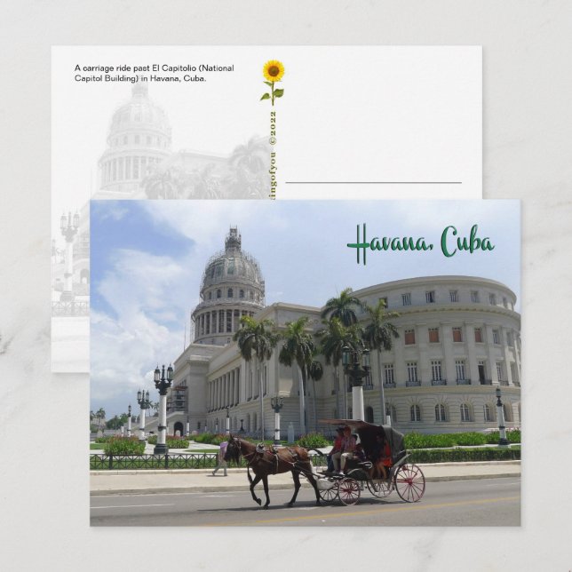 El Capitolio, La Havane, Cuba - carte postale (Devant / Derrière)