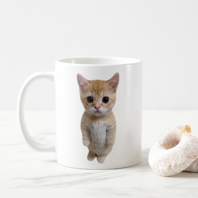 El Gato Chat Mème Mug double face (Avec donut)