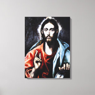 El Greco Christ Bénédiction Toile Envelopper