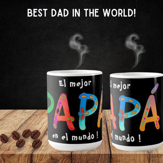 El mejor Papá en el mundo Bold Mug géométrique (Créateur téléchargé)