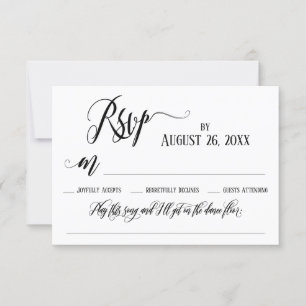 Elaborer des parfums Script RSVP carte demande de