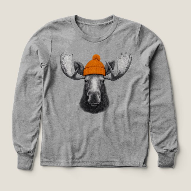 Élan mâle portant un bonnet – Équipe de la faune m (Motif recto)