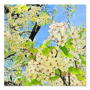 Élargissement de la photo d'aquarelle de l'arbre à