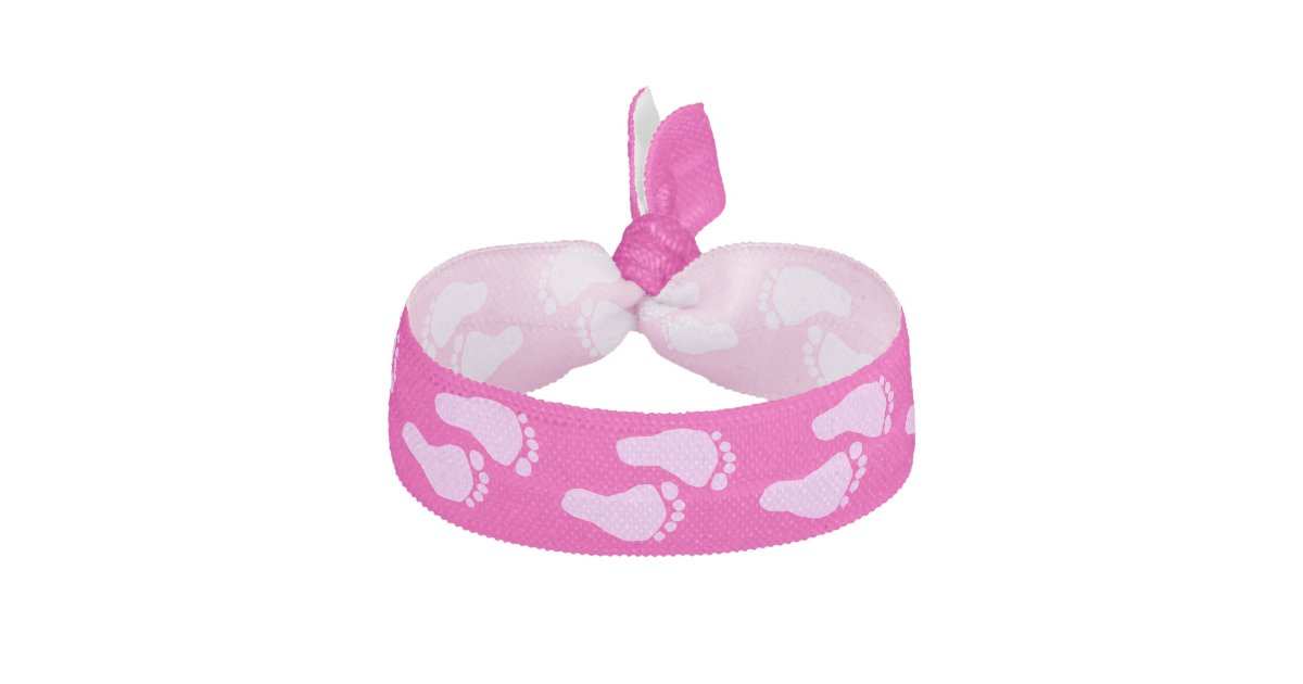 Elastique Pour Cheveux Pieds De Bebe Rose Zazzle Fr