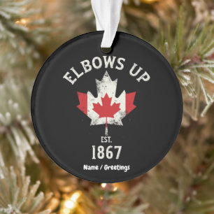 Elbows Up Canada Est 1867 Fier Canadien Vintage