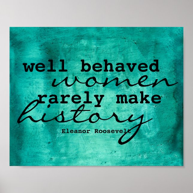 Eleanor Roosevelt cite une affiche sur les femmes (Devant)