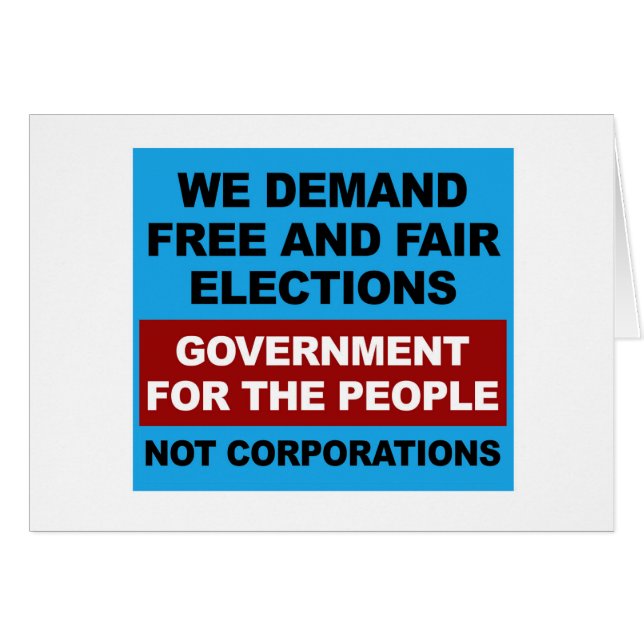 Élections libres et équitables (Devant horizontal)