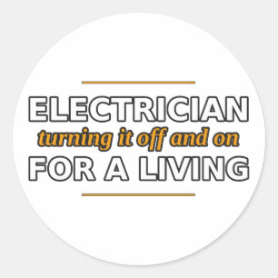 Électricien : Autocollant pour éteindre et allumer