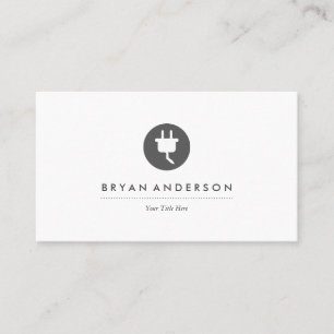 Électricien - Carte de visite du logo de prise é