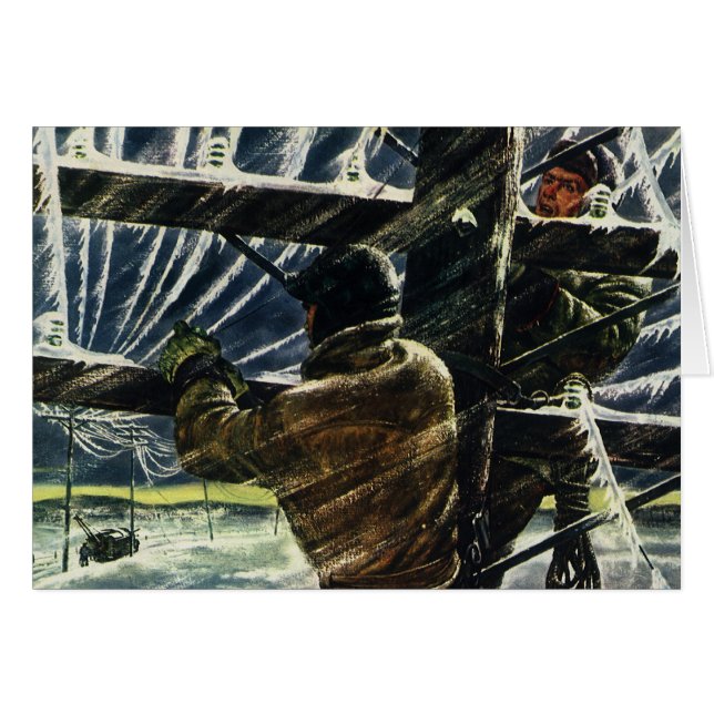 Electricien d'affaires vintage travaillant dans la (Devant horizontal)