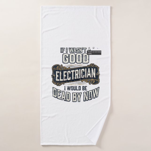 Électricien drôle citation de gravure vintage conc (Serviette de bain)