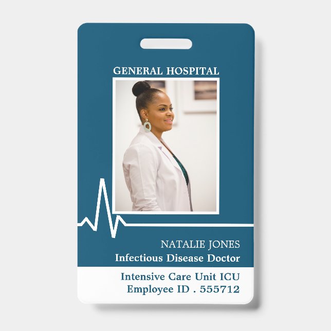 Électrocardiogramme, Badge d'identification médica (Avant)