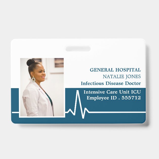 Electrocardiogramme, Photo Médicale ID Badge (Avant)