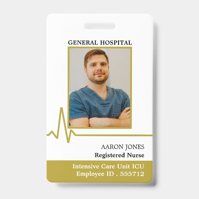 Electrocardiogramme, Photo Médicale ID Badge (Avant)