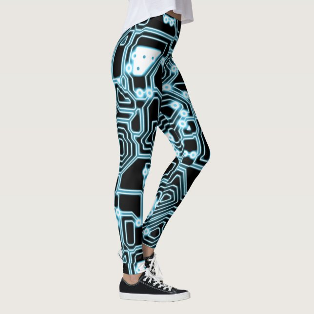 ElecTRON - Bleu / Noir - Leggings (Droite)