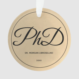 Élégamment Gold Doctorat Nom de l'année
