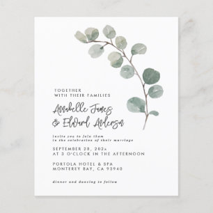Elegan Mariage eucalyptus détails, invitation chic