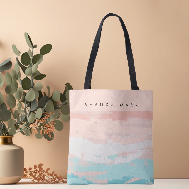 Élégance Abstraite Beige Mignonne Sac fourre-tout  (Créateur téléchargé)