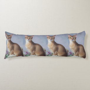 Élégance Abyssinienne – Coussin de Corps de Chat G