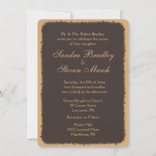 Élégance au chocolat Invitations de mariage