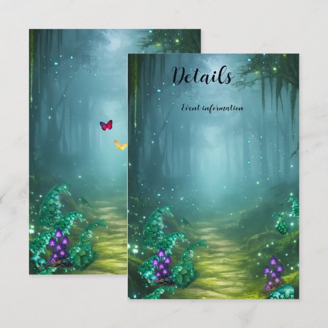 Élégance Bioluminescente Collection Mariage RSVP C (Devant / Derrière)