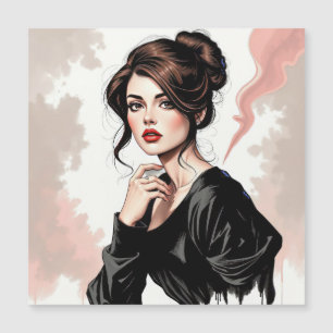 Élégance brune au regard énigmatique