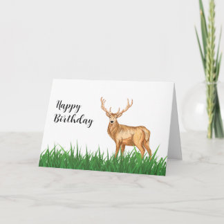 Elegance Buck Deer Carte d'anniversaire personnali