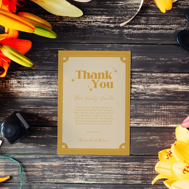 Élégance Carte de remerciements Vintage moderne (Créateur téléchargé)