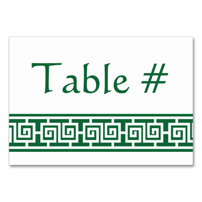 Élégance chinoise dans la carte de table verte (Devant)
