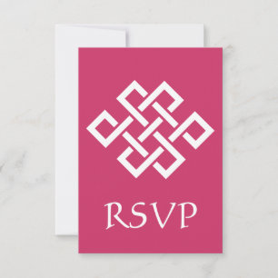 Élégance chinoise dans la carte RSVP framboise