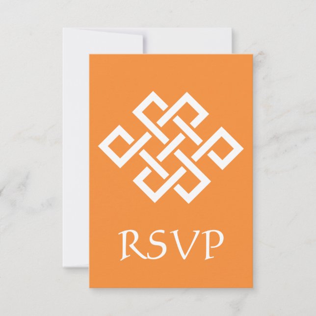 Élégance chinoise dans la carte RSVP orange (Devant)