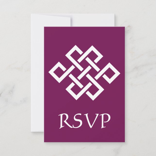 Elégance chinoise dans le vin carte RSVP (Devant)