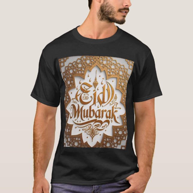 Elégance circulaire Aïd el-Moubarak Mens Tshirt (Devant)