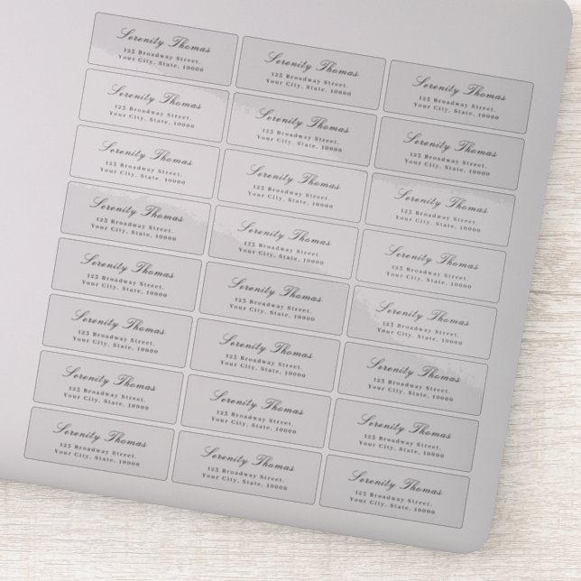 Élégance classique - étiquette d'adresse de retour (Détail)