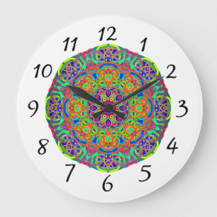 Élégance colorée Horloge murale