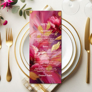 Élégance Contemporaine : Menu Rose Fuchsia Or