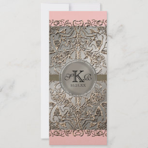 Elégance Cravate Noire, Invitations Mariage Argent