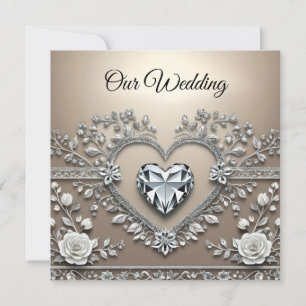 Elégance d'argent et de crème : Diamond Heart Mari