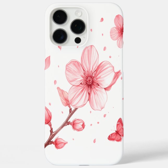 Élégance de la floraison des cerisiers – Étui Natu (Verso)