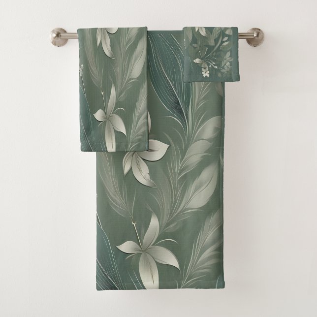 Élégance de la vigne vierge (Ivy Elegance Bath Towel Set
)