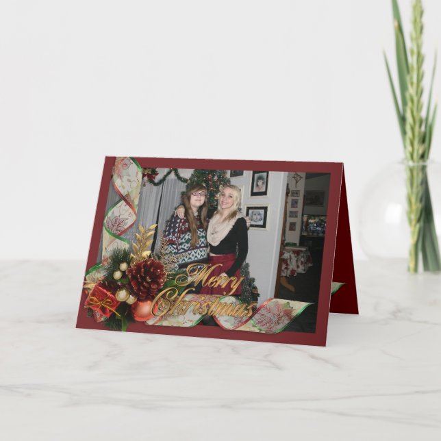 Élégance de Noël 2 carte photo (Devant)