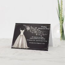 Élégance de robe de mariée Invitation de mariage
