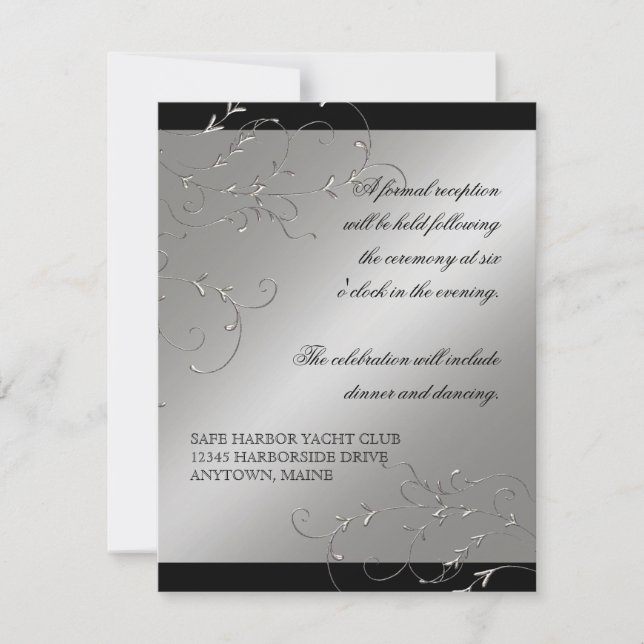 Élégance en tenue de soirée, Cartes d'invitation à (Devant)