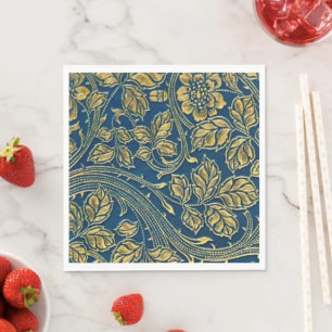 Élégance Fleur d'Or Serviette en papier