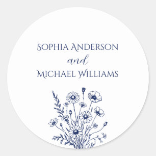 Élégance fleur sauvage - Stickers Mariage