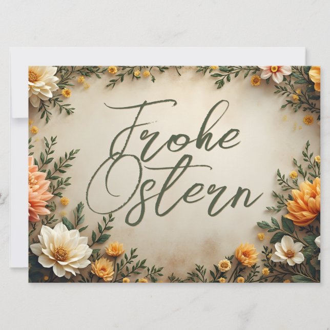 Élégance florale - Salutations de Pâques au printe (Devant)