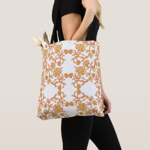 Élégance Florale Vintage Sac Cabas Premium